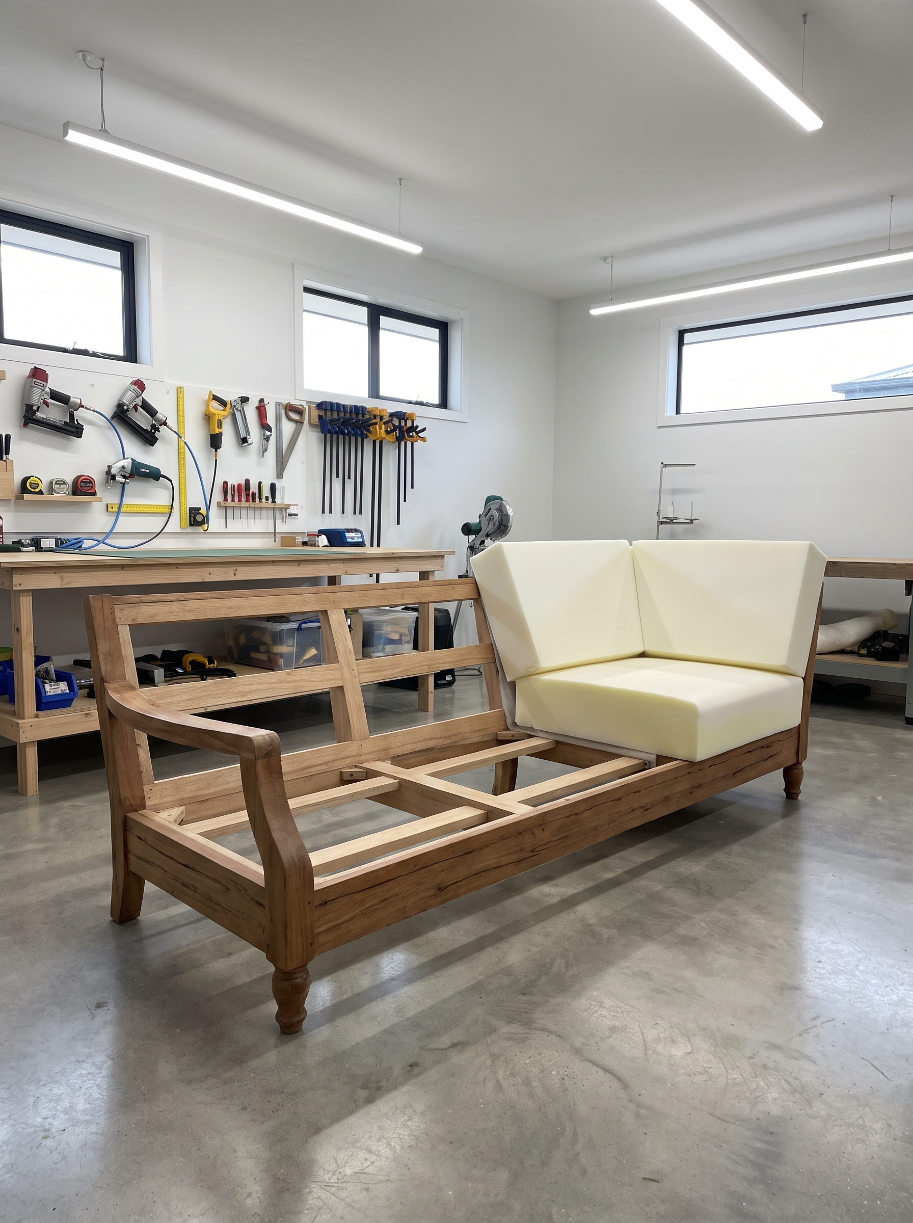 Sofa foam replacement and repair process Dubai