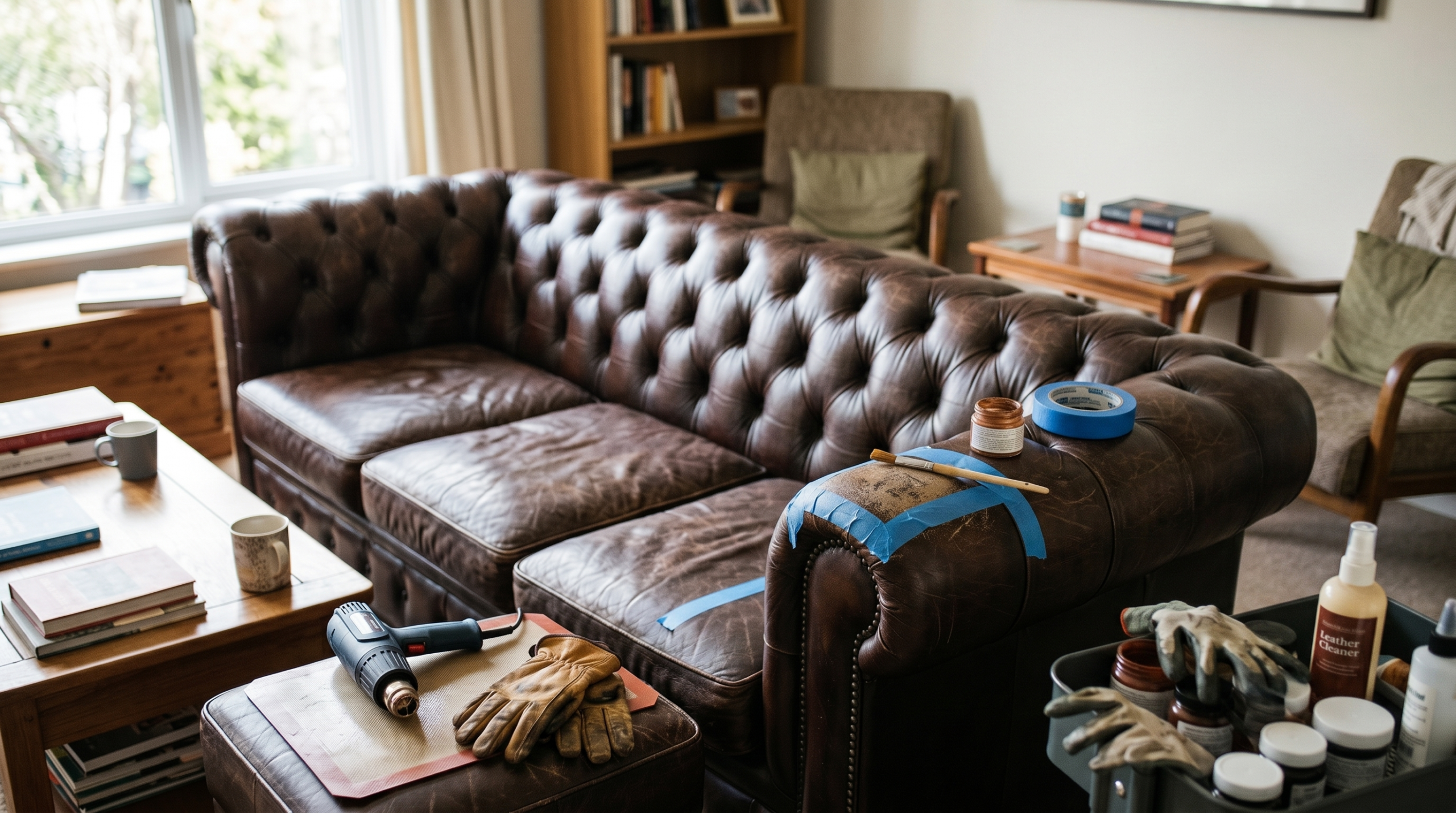 Leather and vinyl repair sofa dubai