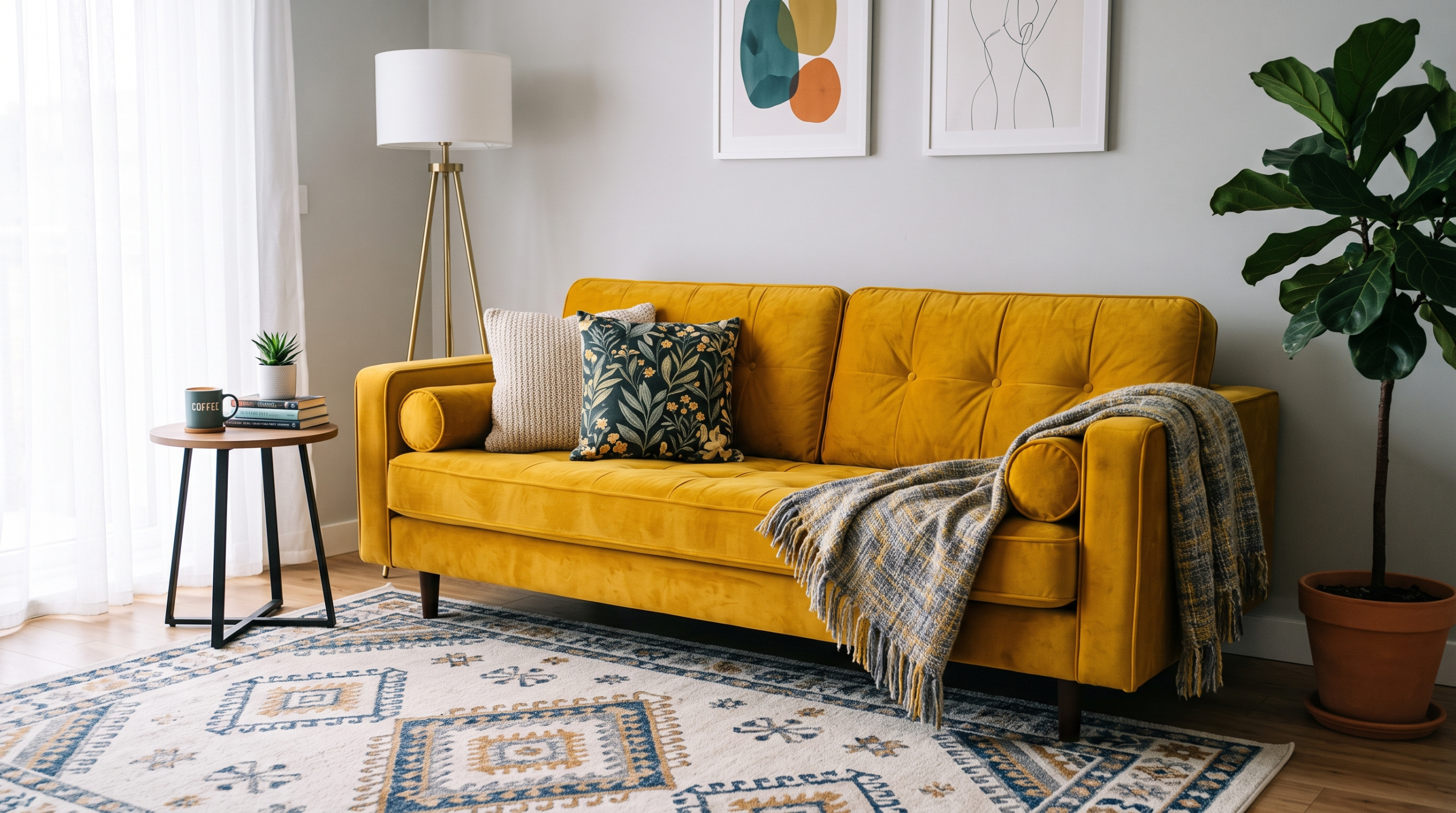 Customer selecting custom sofa upholstery fabric for a Dubai home interior renovation project