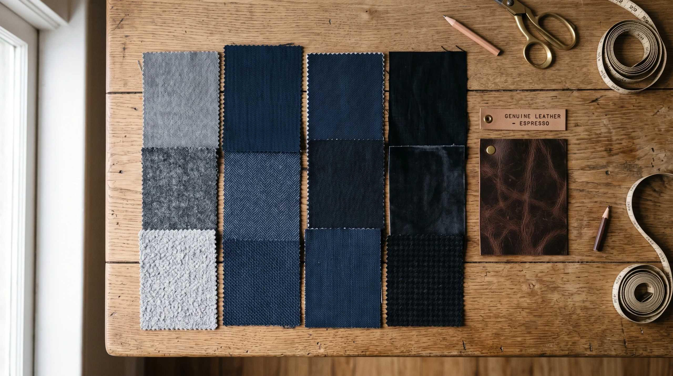 Fabric and material swatches for office chair upholstery Dubai