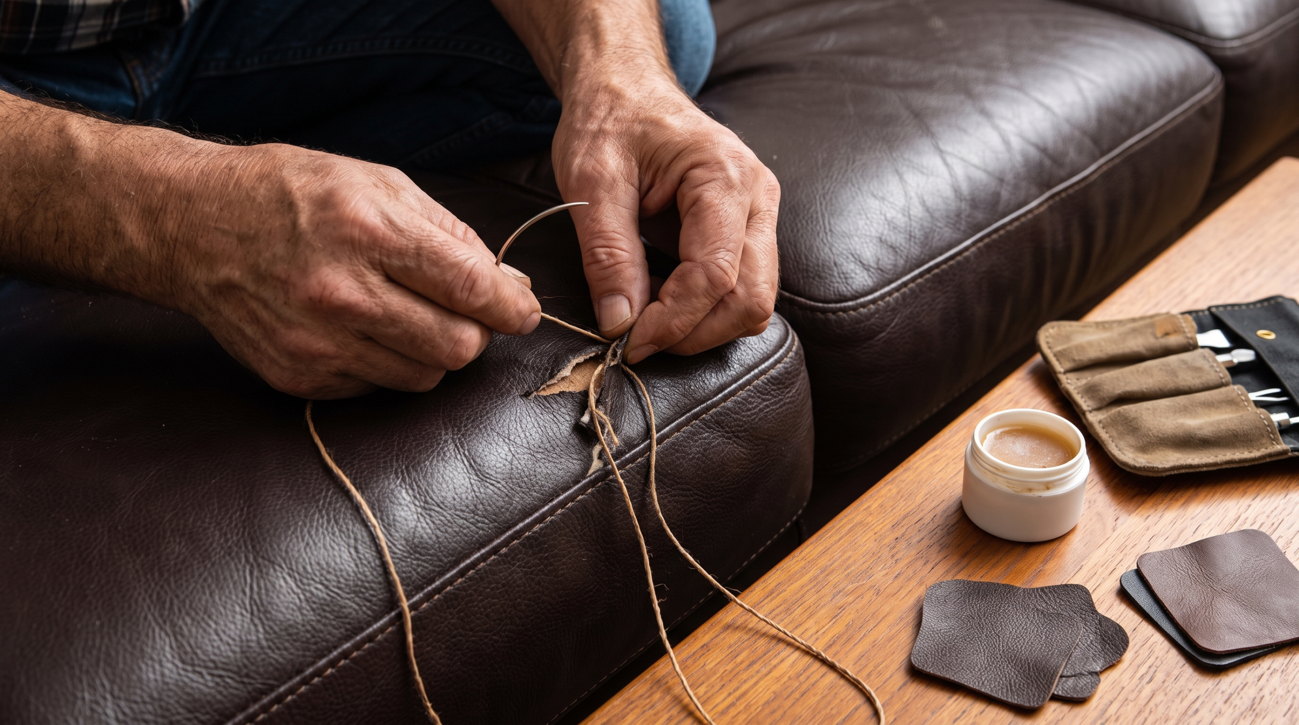 Vinyl furniture repair in Dubai for peeling and cracks